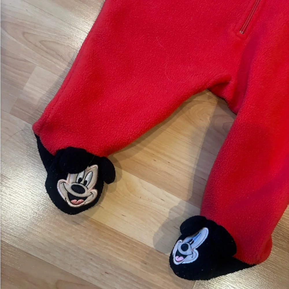 Vintage Disney Mickey Mouse Red‎ Kids One Piece